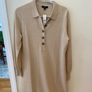 NWT Jcrew collared merino wool sweater dress